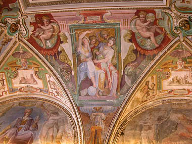 Affresco all'interno: Astrologia e Geometria.