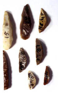 strumenti in selce del Paleolitico superiore finale