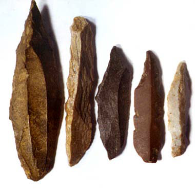 strumenti in selce del Paleolitico superiore finale