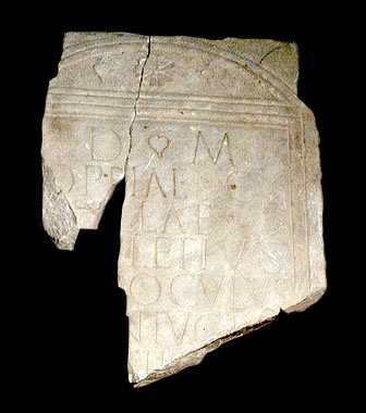 Pietrasanta, stele funeraria di Oppia Cyrilla