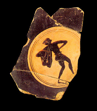 Massarosa, frammento di coppa attica a figure nere (VI sec. a.C.)