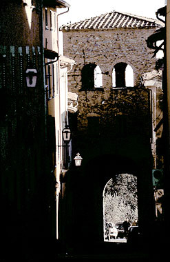 Pietrasanta, localizzazione della necropoli di Baccatoio nella pianta di S. Bongi