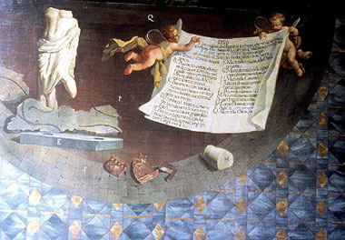 Massaciuccoli, scavi del 1756, olio su tela