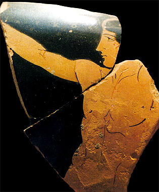 Fabbriche di Vallico, frammento di kylix attica