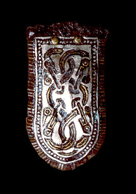 Capannori, elemento di cintura con decorazione ageminata proveniente dalla tomba longobarda