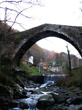 Il ponte visto da valle