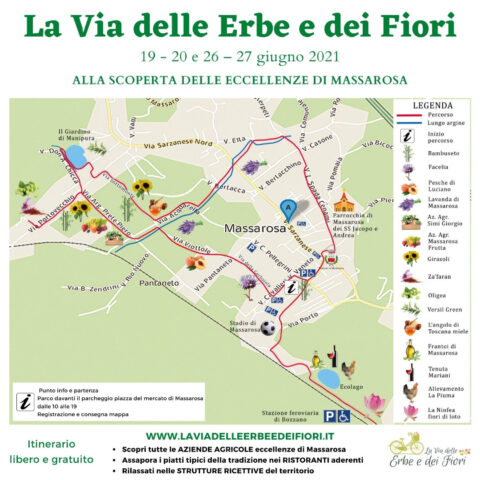 La via delle erbe e dei fiori - Mappa / The path of herbs and flowers - Map