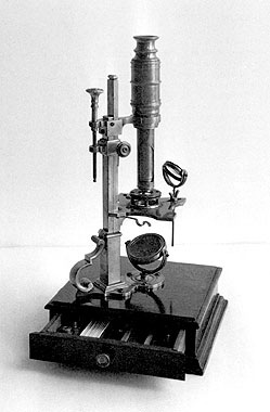 Lucca, Microscopio composto tipo Cuff, seconda metà 1700