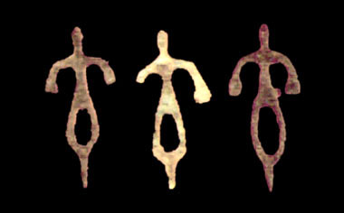 Castelnuovo Garfagnana, idoletti votivi in bronzo, sec. V a. C.; provenienti dalla Buca di Castelvenere