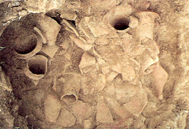 Castelnuovo Garfagnana, pozzetto con anfore greco-italiche, II sec. a.C., Col della Fame