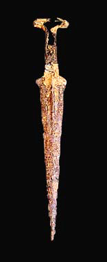 Capannori, pugnale medievale del tipo "basilarda", XIII sec., da Casina d´Isola