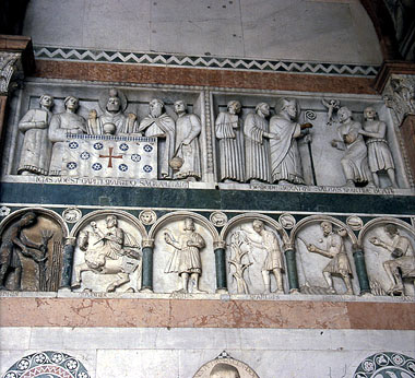 Lucca, rilievi raffiguranti il Ciclo dei Mesi