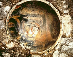 Cantignano (Lucca). Badia San Bartolomeo, bacino ceramico