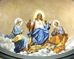 Lunata (Lucca). Chiesa di San Frediano, interno. Michele Marcucci, Cristo e santi