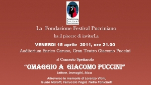 “Omaggio a Giacomo Puccini” - Letture, immagini, lirica / Tribute to Giacomo Puccini