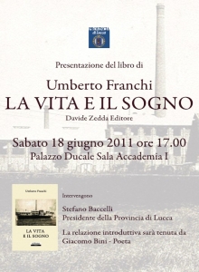 Presentazione del libro "La vita e il sogno" di Umberto Franchi  / Presentation of the book  "La vita e il sogno" by Umberto Franchi