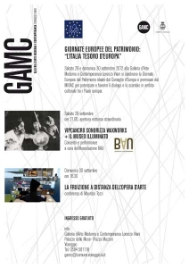 Giornate Europee del Patrimonio:  'L'Italia tesoro d'Europa' / Giornate europee del Patrimonio - 'L'Italia tesoro d'Europa'