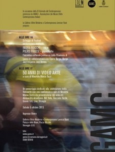 5 ottobre alla GAMC: "Schegge di festival" e "50 anni di video arte" / 5 October at GAMC: "Splinters of festival" and "50 years of video art"
