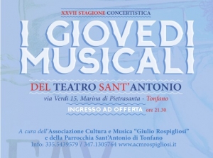 XXVIII stagione concertistica del Teatro Sant'Antonio di Tonfano -  GIOVANI PROMESSE / XVIII Concert season of the Saint Antonio Theatre in Tonfano