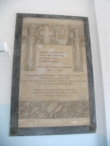 Lapide ai dipendenti degli ospedali regi di Lucca morti in guerra / Plaque to the employees of the Royal Hospital of Lucca who died in war